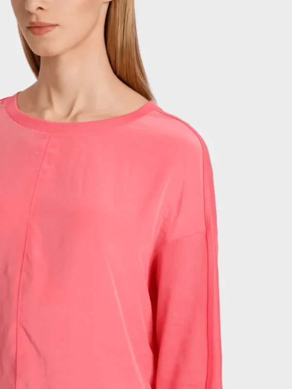 Marc Cain Sports Tops | Gifts Under £100^Layered Blouse In Light Neon Red WS 55.10 J67 COL 238