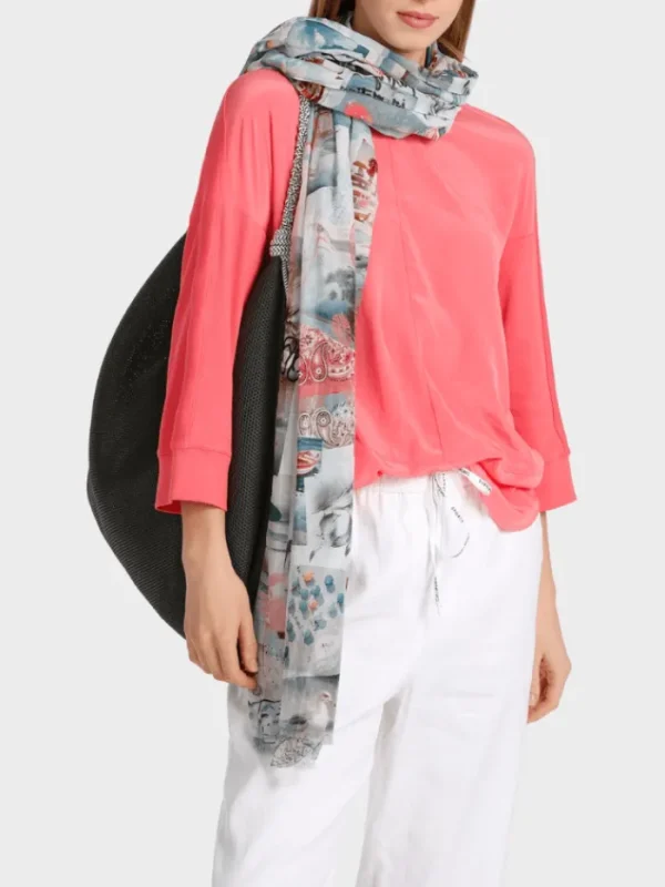 Marc Cain Sports Tops | Gifts Under £100^Layered Blouse In Light Neon Red WS 55.10 J67 COL 238