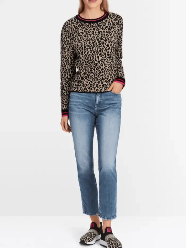 Marc Cain Sports Knitwear | Gifts Under £250^Leopard Print Design Jumper XS 41.36 M32 Col 117