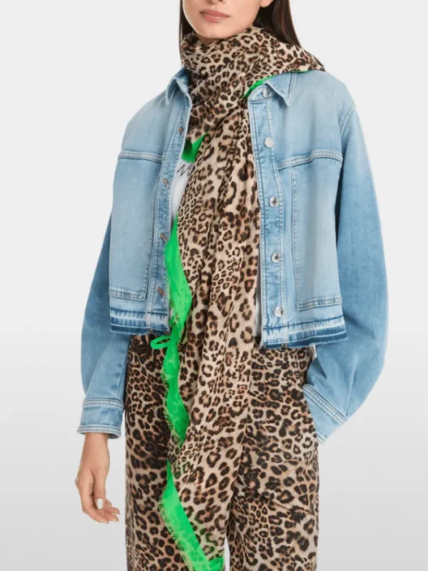 Marc Cain Sports Scarves & Gloves | Gifts Under £250^Lightweight Scarf With Leopard Print YS B1.09 Z13 COL
