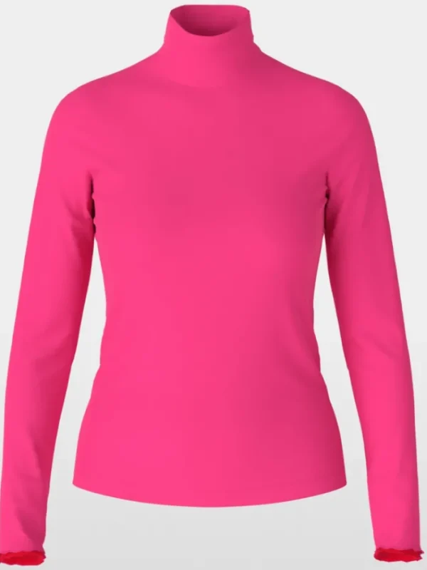 Marc Cain Sports Knitwear | Gifts Under £100^Long Sleeved Turtleneck Top In Pink XS 48.18 J18 Col