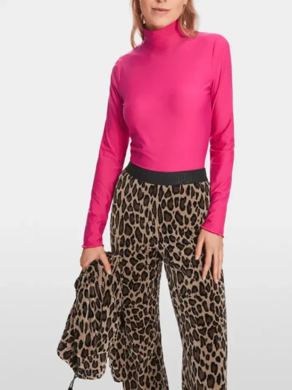 Marc Cain Sports Knitwear | Gifts Under £100^Long Sleeved Turtleneck Top In Pink XS 48.18 J18 Col