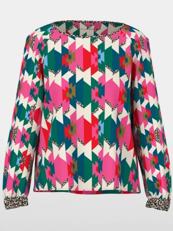 Marc Cain Sports Tops | Gifts Under £250^Patterned Raglan Blouse XS 51.09 W18 Col 244