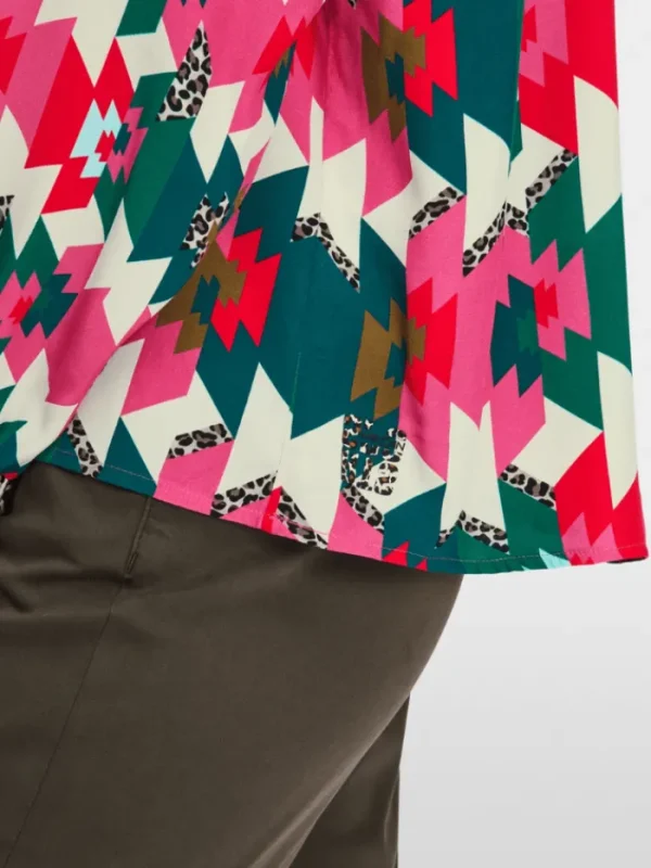 Marc Cain Sports Tops | Gifts Under £250^Patterned Raglan Blouse XS 51.09 W18 Col 244