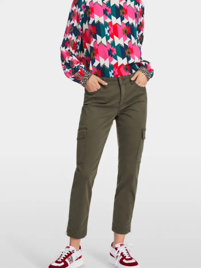 marc_cain_sports_silea_ol_6.webp Marc Cain Sports Trousers | Gifts Under £250^SILEA Olive Cargo Trousers XS 81.19 W20 COL 595