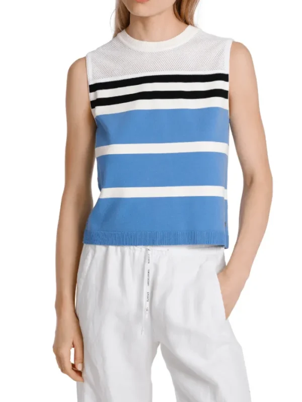 Marc Cain Sports Tops | Gifts Under £100^Striped Sleeveless Top In Bright Azure WS 61.09 M35 C