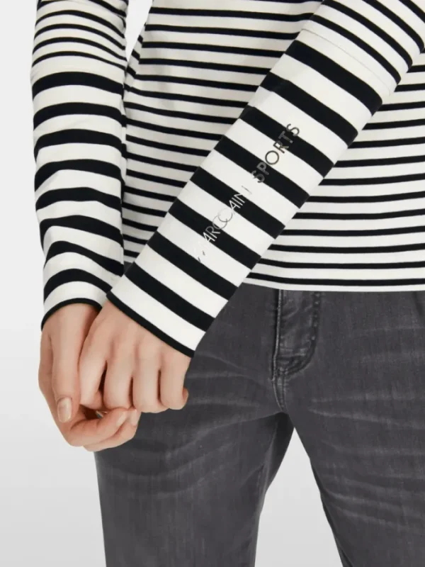 Marc Cain Sports Tops | Gifts Under £250^Striped Long Sleeved Top XS 48.17 J23 COL 190