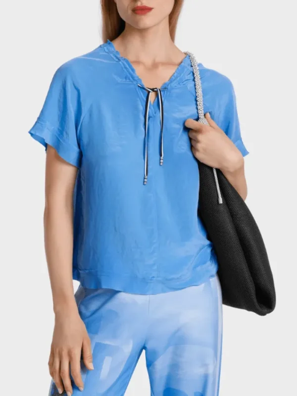 Marc Cain Sports Sweatshirts And T-Shirts | Tops^Top In Bright Azure WS 55.07 J67 COL 363