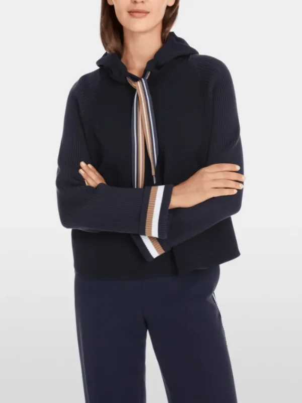 Marc Cain Sports Knitwear | Luxury Gifts^Women's Elegant Navy Sweatshirt In A-Line YS 44.04 J0