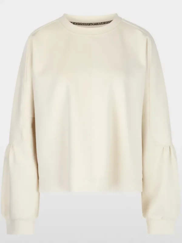 Marc Cain Sports Knitwear | Loungewear^Women's Kimono Style Sweatshirt In Soft Stone YS 44.0