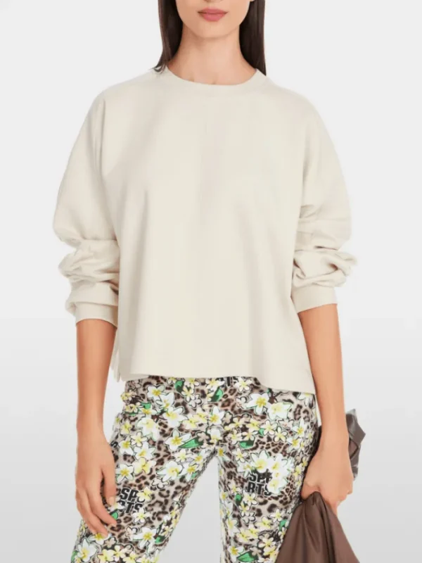Marc Cain Sports Knitwear | Loungewear^Women's Kimono Style Sweatshirt In Soft Stone YS 44.0