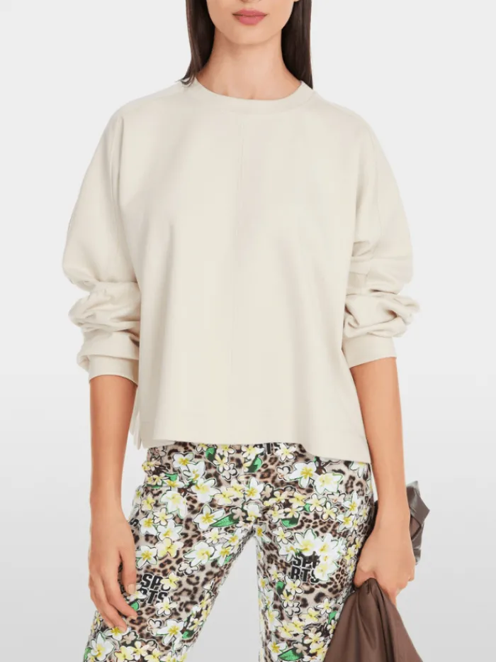 marc_cain_sports_womens_k_1-1.webp Marc Cain Sports Knitwear | Loungewear^Women's Kimono Style Sweatshirt In Soft Stone YS 44.0