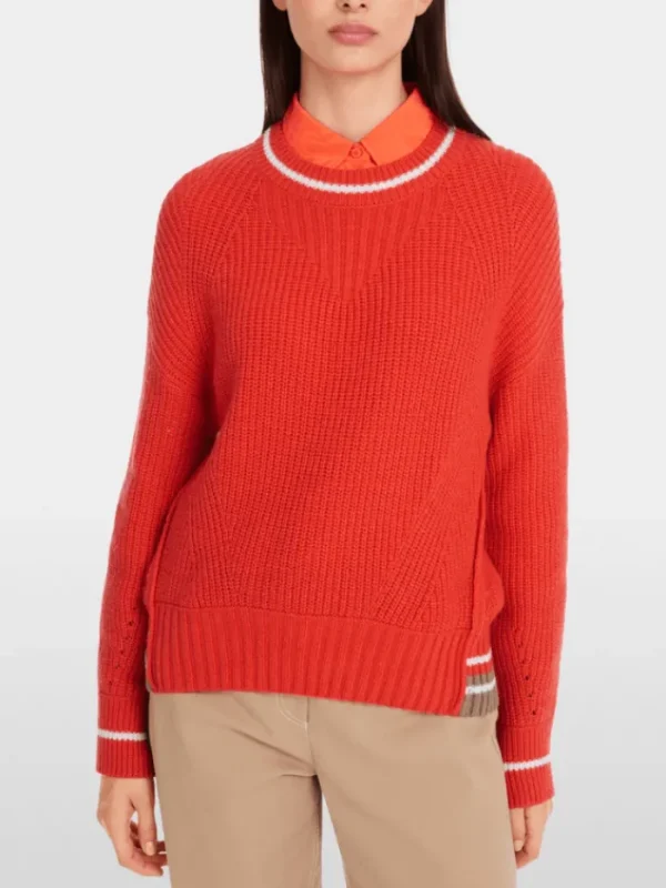 Marc Cain Sports Knitwear | Luxury Gifts^Women's Knitted Jumper In Campari YS 41.08 M19 COL 27