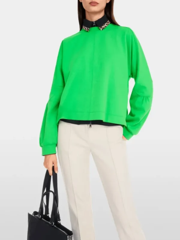 Marc Cain Sports Loungewear | Sweatshirts And T-Shirts^Women's Kimono Style Sweatshirt In Apple Green YS 44.