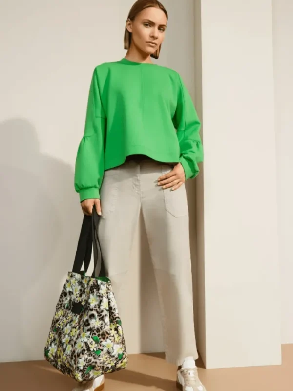 Marc Cain Sports Loungewear | Sweatshirts And T-Shirts^Women's Kimono Style Sweatshirt In Apple Green YS 44.