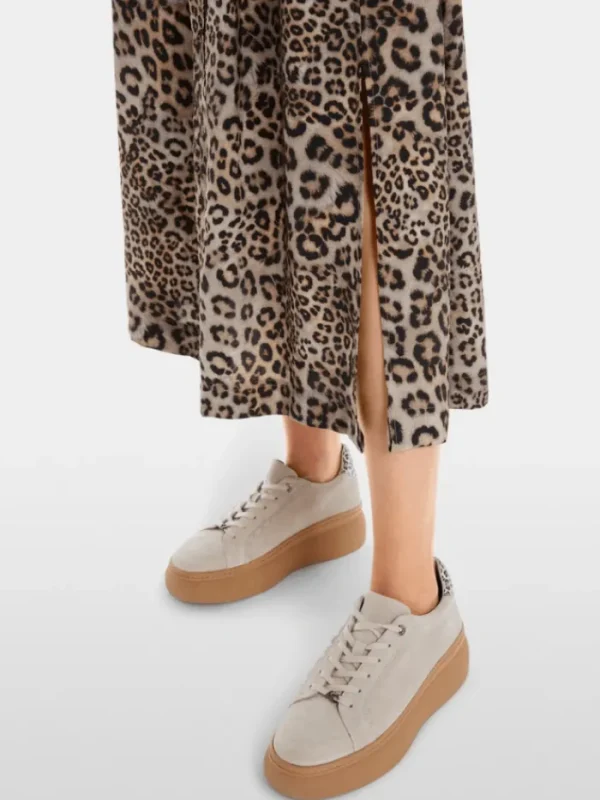Marc Cain Sports Dresses | Luxury Gifts^Women's Leopard Print Midi Shirt Dress YS 21.22 W16 C