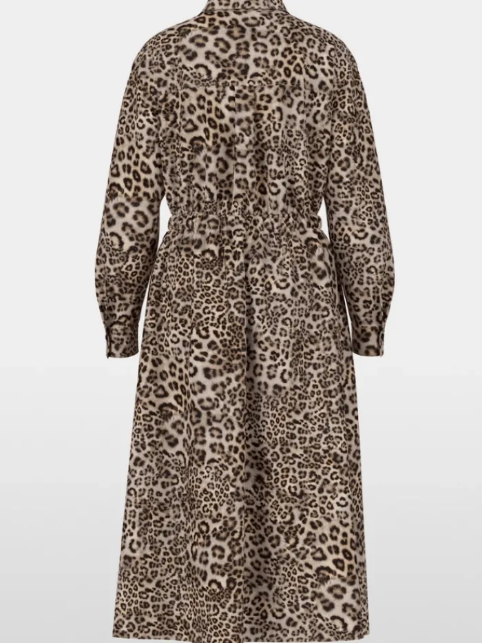 marc_cain_sports_womens_l_7.webp Marc Cain Sports Dresses | Luxury Gifts^Women's Leopard Print Midi Shirt Dress YS 21.22 W16 C