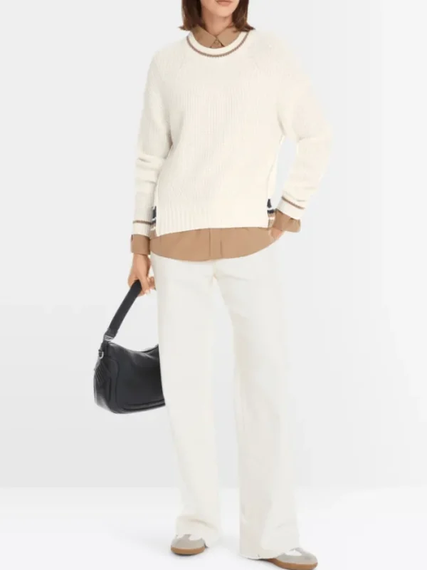 Marc Cain Sports Knitwear | Luxury Gifts^Women's Off White Knitted Jumper YS 41.08 M19 COL 110