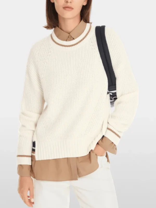 Marc Cain Sports Knitwear | Luxury Gifts^Women's Off White Knitted Jumper YS 41.08 M19 COL 110