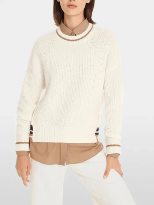 Marc Cain Sports Knitwear | Luxury Gifts^Women's Off White Knitted Jumper YS 41.08 M19 COL 110