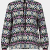 Marc Cain Sports Tops | Gifts Under £100^Women's Pull On Patterned Blouse XS 51.23 W57 Col 252