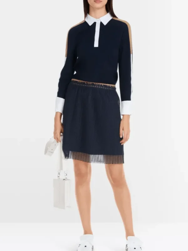 Marc Cain Sports Tops | Gifts Under £250^Women's Polo Shirt Top With Colour Blocking YS 53.11