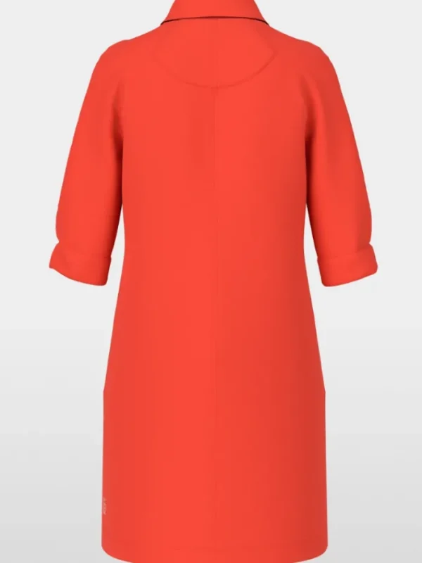 Marc Cain Sports Dresses | Luxury Gifts^Women's Polo Mini Dress In Campari Orange YS 21.10 J0