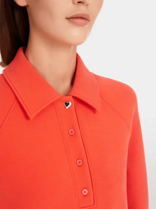 Marc Cain Sports Dresses | Luxury Gifts^Women's Polo Mini Dress In Campari Orange YS 21.10 J0