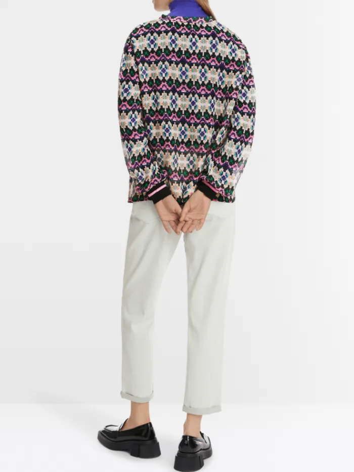 marc_cain_sports_womens_p_3-3.webp Marc Cain Sports Tops | Gifts Under £100^Women's Pull On Patterned Blouse XS 51.23 W57 Col 252