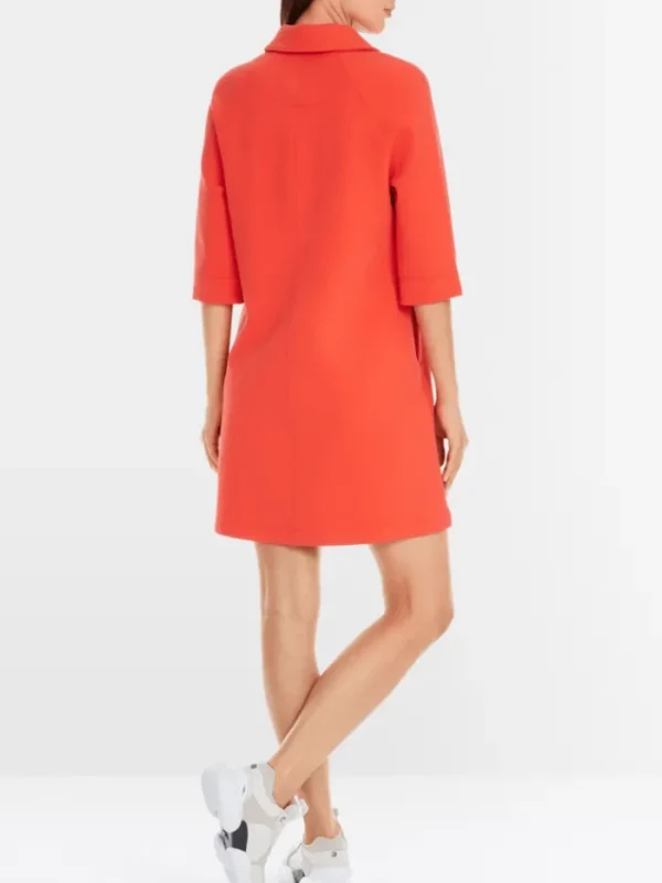 Marc Cain Sports Dresses | Luxury Gifts^Women's Polo Mini Dress In Campari Orange YS 21.10 J0