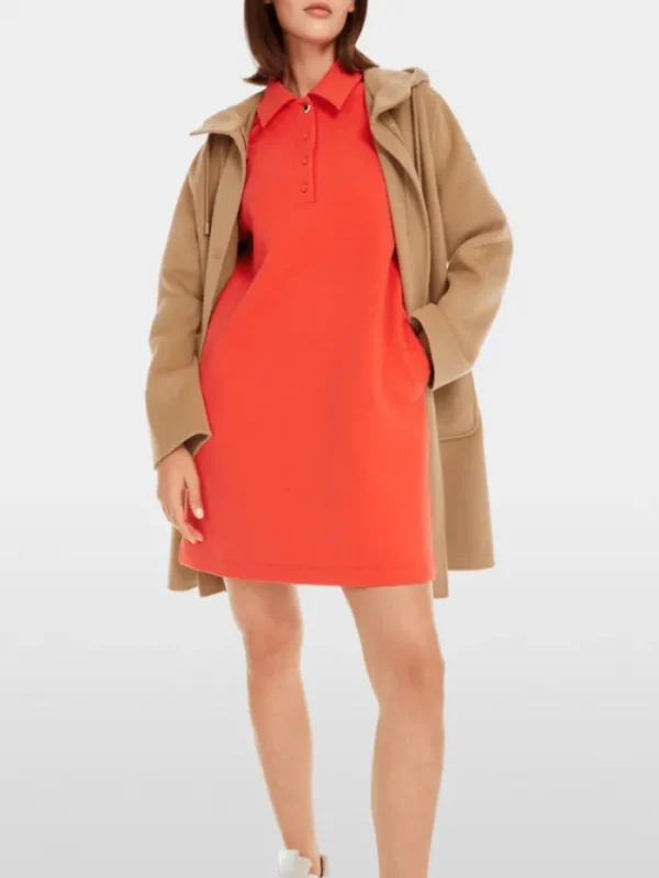 Marc Cain Sports Dresses | Luxury Gifts^Women's Polo Mini Dress In Campari Orange YS 21.10 J0