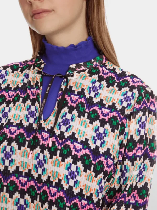 Marc Cain Sports Tops | Gifts Under £100^Women's Pull On Patterned Blouse XS 51.23 W57 Col 252