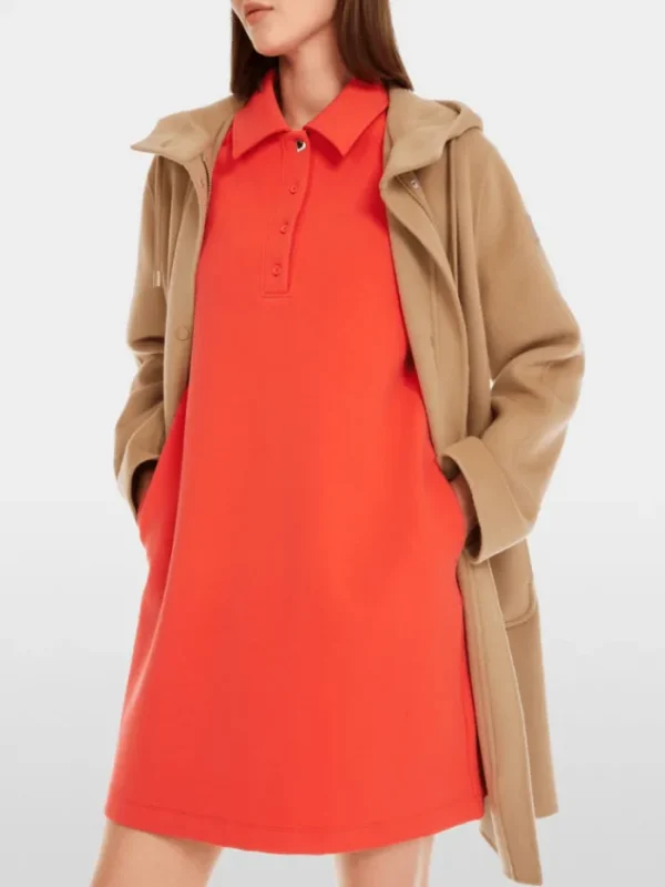 Marc Cain Sports Dresses | Luxury Gifts^Women's Polo Mini Dress In Campari Orange YS 21.10 J0