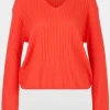Marc Cain Sports Knitwear | Gifts Under £250^Women's "Rethink Together" V Neck Jumper In Campari O