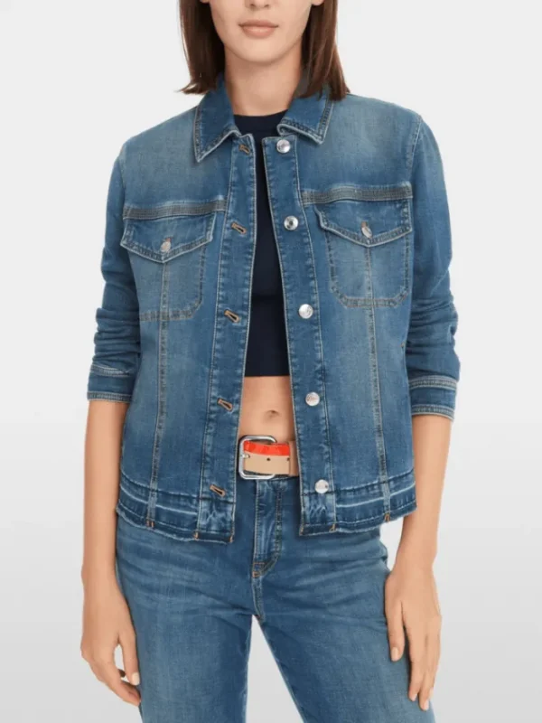 Marc Cain Sports Coats And Jackets | Denim^Women's "Rethink Together" Blue Denim Jacket YS 31.08