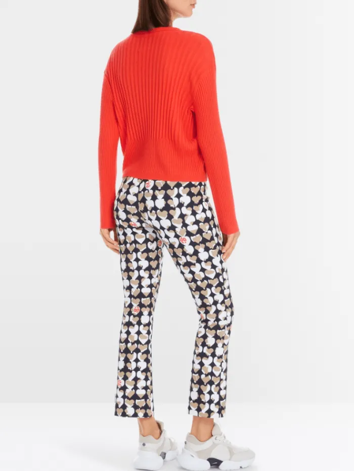 marc_cain_sports_womens_q_2-2.webp Marc Cain Sports Knitwear | Gifts Under £250^Women's "Rethink Together" V Neck Jumper In Campari O