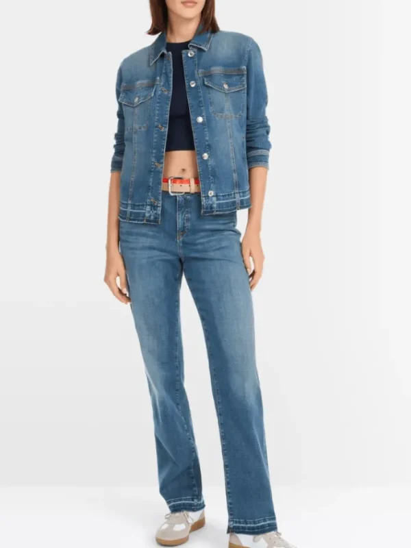 Marc Cain Sports Coats And Jackets | Denim^Women's "Rethink Together" Blue Denim Jacket YS 31.08