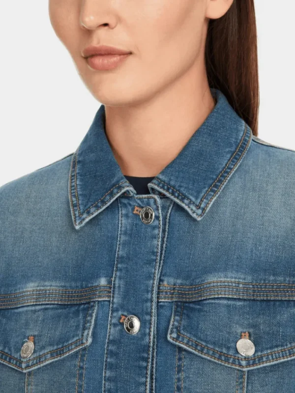 Marc Cain Sports Coats And Jackets | Denim^Women's "Rethink Together" Blue Denim Jacket YS 31.08