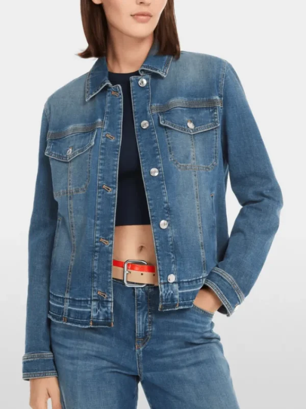 Marc Cain Sports Coats And Jackets | Denim^Women's "Rethink Together" Blue Denim Jacket YS 31.08