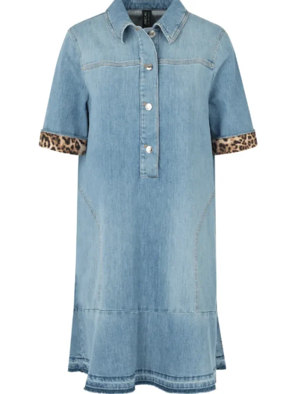 Marc Cain Sports Denim | Dresses^Women's Rethink Together Mini Shirt Dress In Blue YS