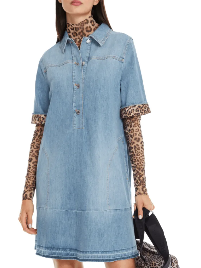 marc_cain_sports_womens_r_1-2.webp Marc Cain Sports Denim | Dresses^Women's Rethink Together Mini Shirt Dress In Blue YS
