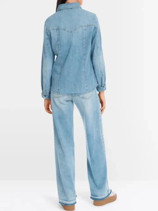 Marc Cain Sports Denim | Tops^Women's Rethink Together Blouse In Blue Wash Denim YS