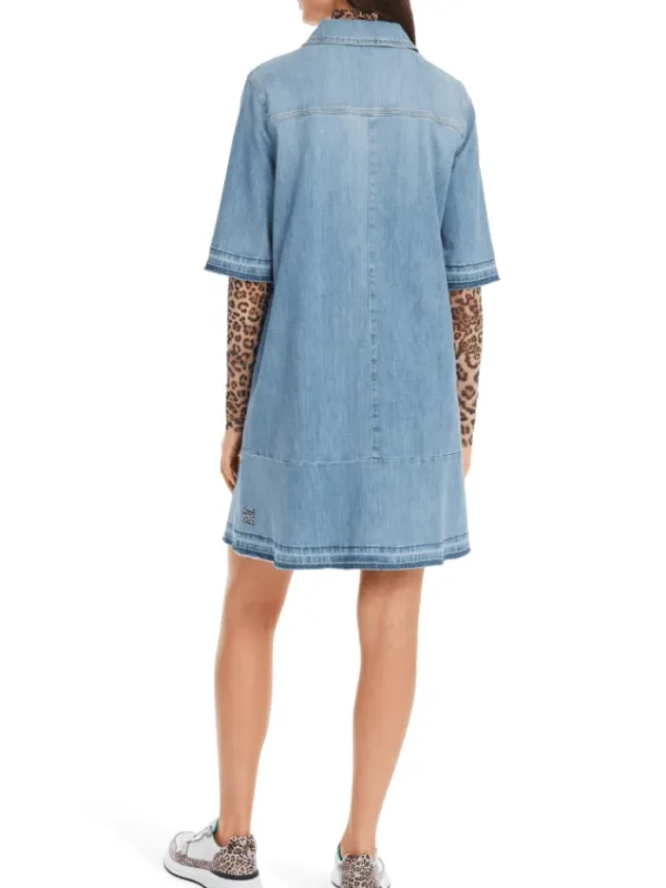 Marc Cain Sports Denim | Dresses^Women's Rethink Together Mini Shirt Dress In Blue YS