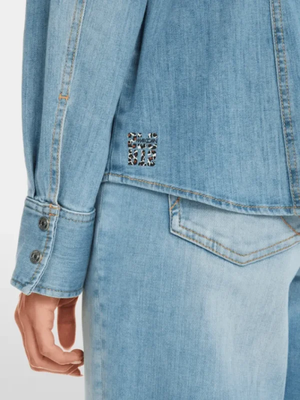Marc Cain Sports Denim | Tops^Women's Rethink Together Blouse In Blue Wash Denim YS