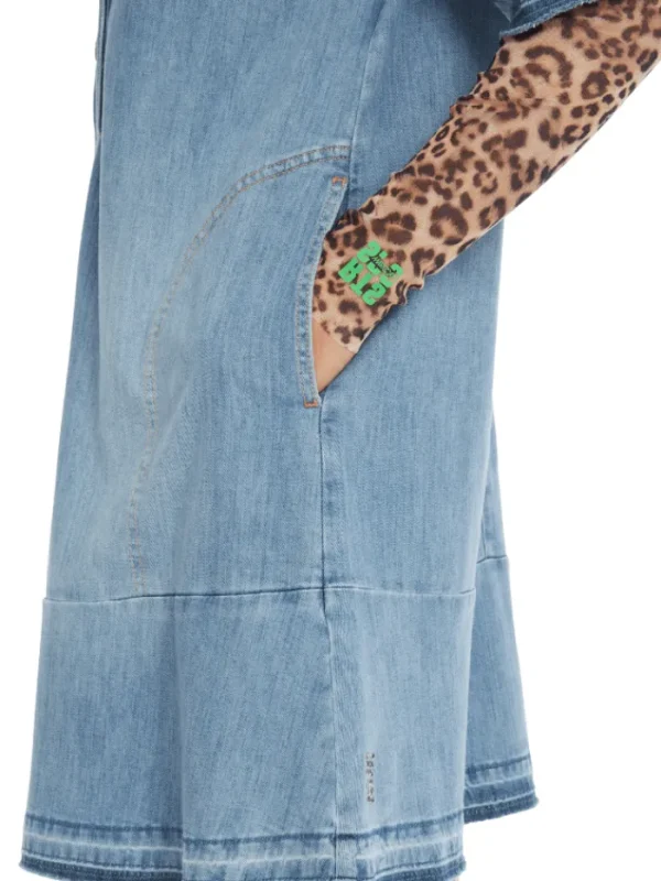 Marc Cain Sports Denim | Dresses^Women's Rethink Together Mini Shirt Dress In Blue YS