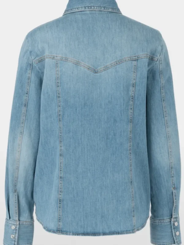 Marc Cain Sports Denim | Tops^Women's Rethink Together Blouse In Blue Wash Denim YS
