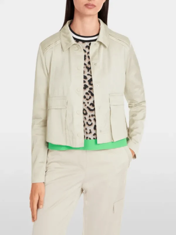 Marc Cain Sports Coats And Jackets | Luxury Gifts^Women's Soft Flowing A-Line Jacket In Stone YS 31.01