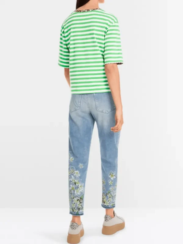 Marc Cain Sports Tops | Gifts Under £250^Women's Striped T-Shirt With 3/4 Sleeves YS 48.03 J21