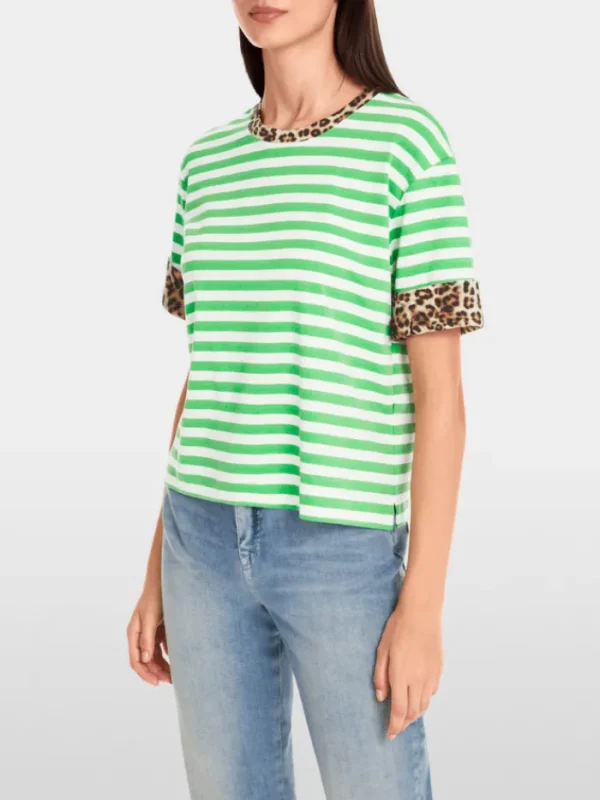 Marc Cain Sports Tops | Gifts Under £250^Women's Striped T-Shirt With 3/4 Sleeves YS 48.03 J21