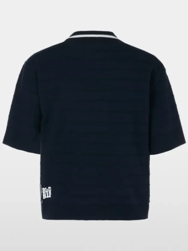 Marc Cain Sports Knitwear | Sweatshirts And T-Shirts^Women's Short Sleeved Sweater In Navy YS 41.05 M09 CO